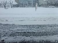 搬入会場入口前