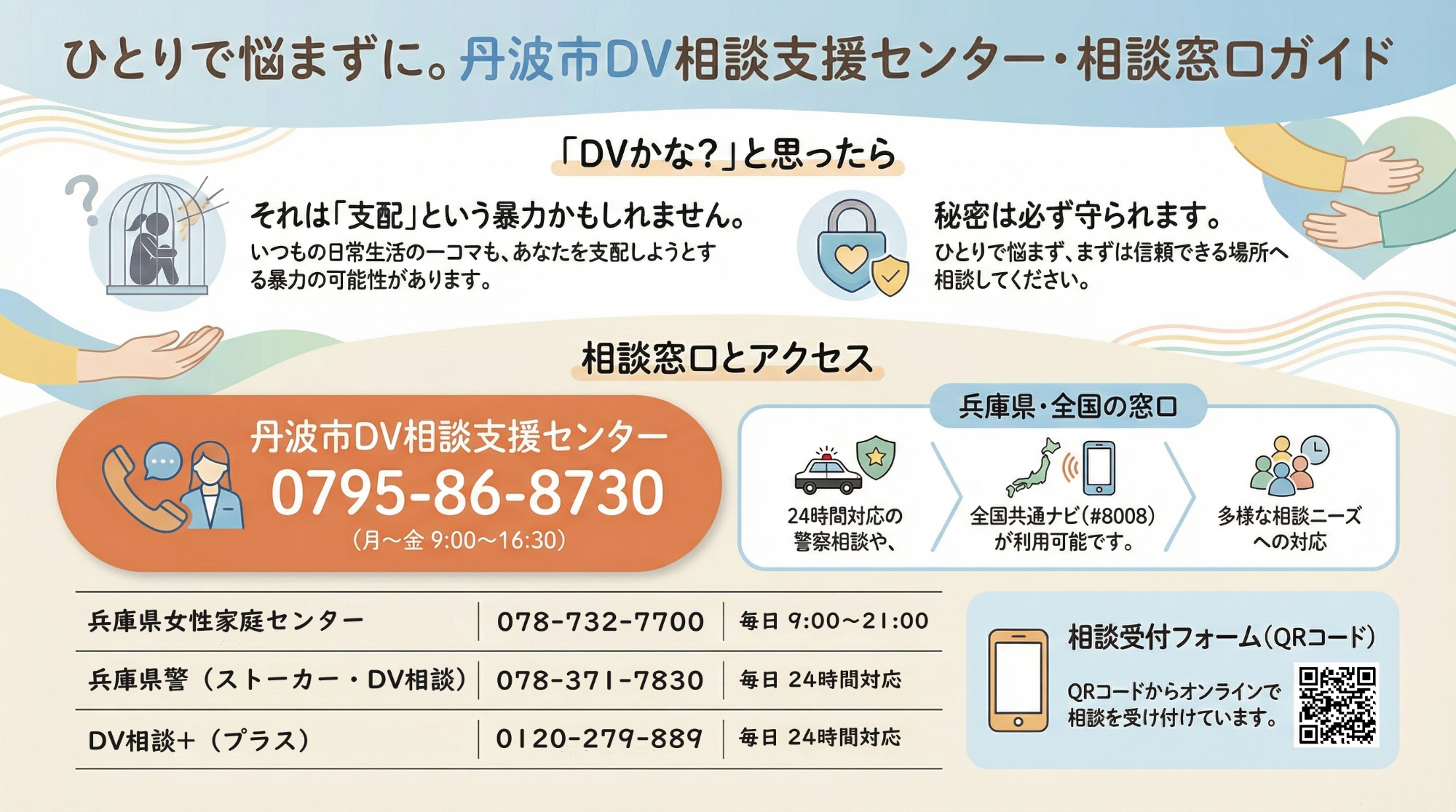 丹波市DV相談支援センター・相談窓口ガイド