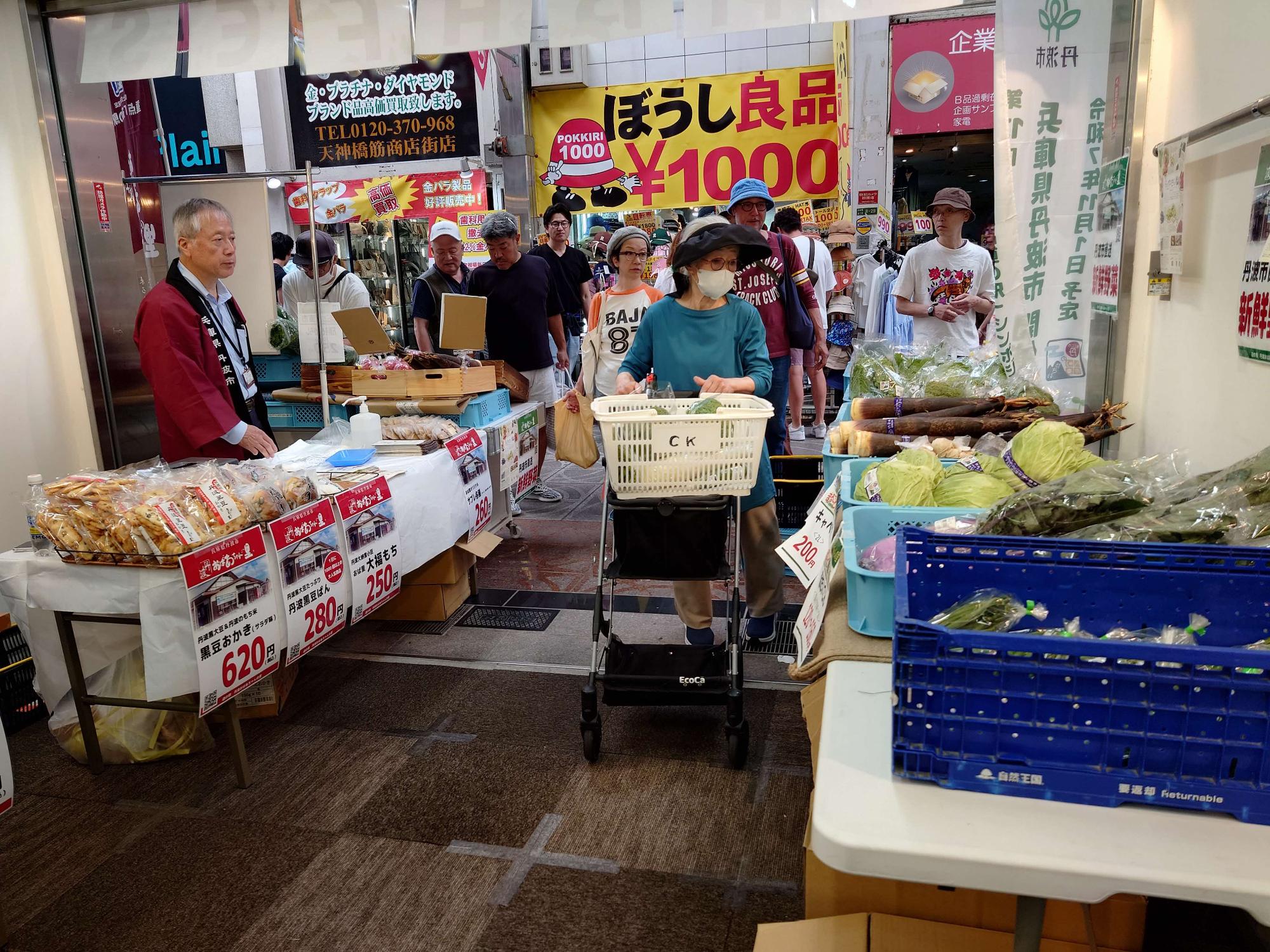 お客さんでにぎわう様子(天神橋筋商店街まちMALL)