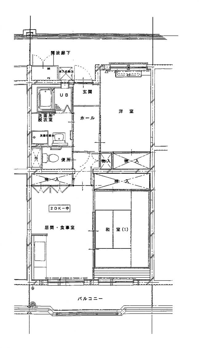 洋室や和室などがある間取り図