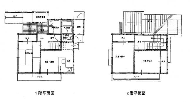 3LDKの戸建ての間取り図