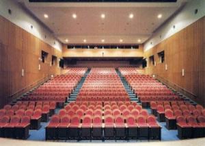 ライフピアいちじま大ホールの舞台から座席側を撮影した写真