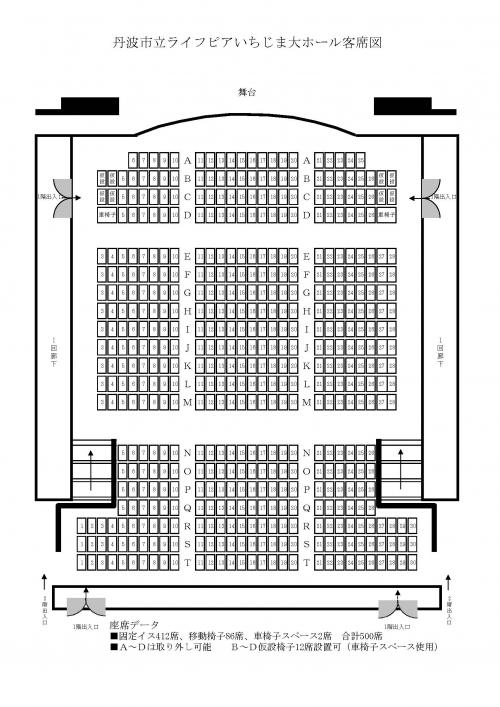 ライフピアいちじま大ホール客席図
