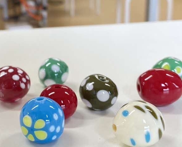 とんぼ玉の出来上がり図