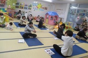 体を伸ばしてリフレッシュ