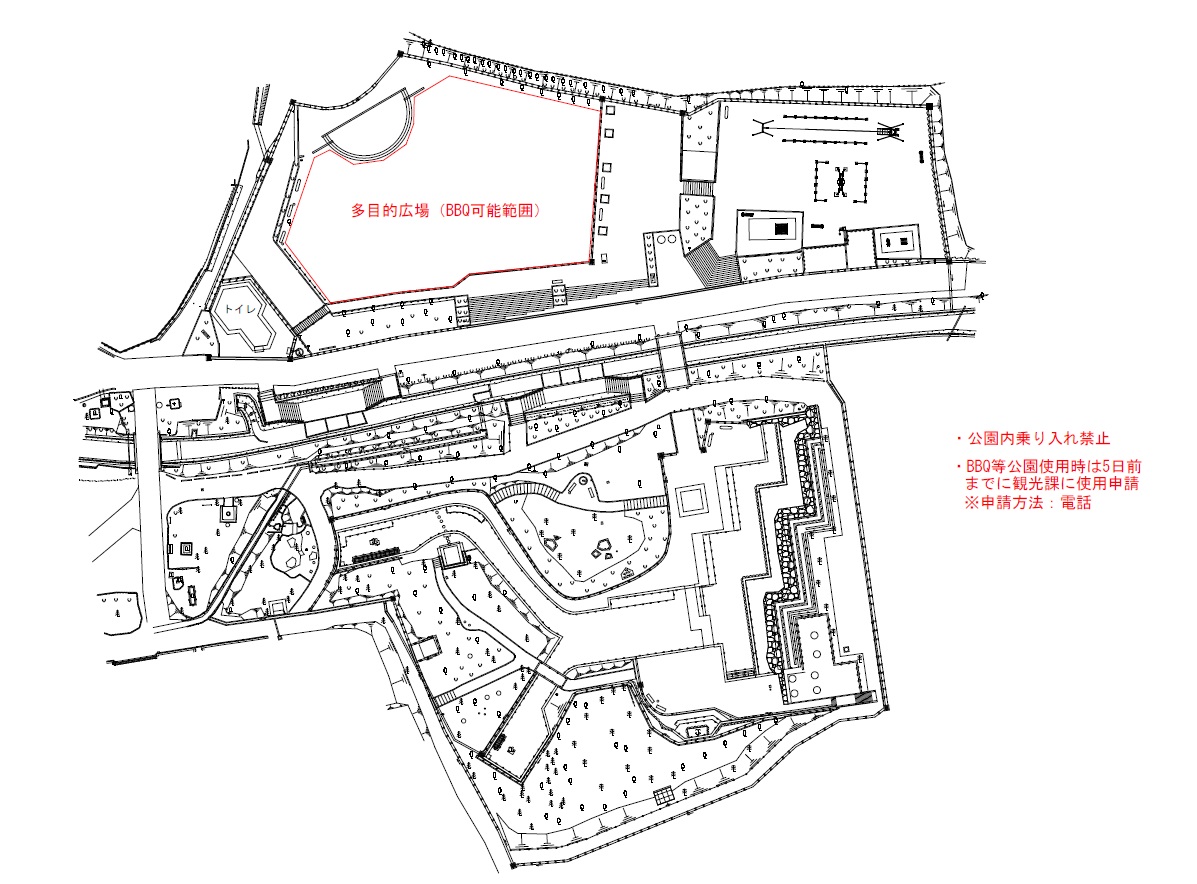 水分れ公園多目的広場位置図