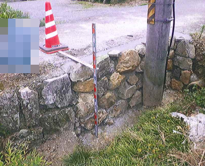 修復された石積み