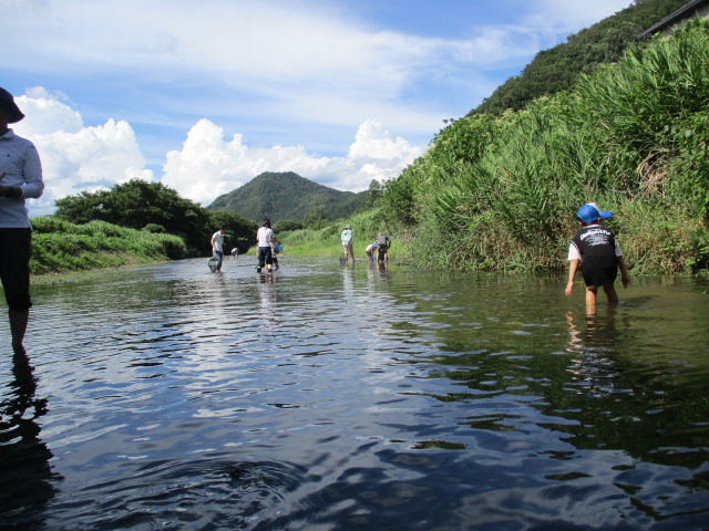 河原探検の様子
