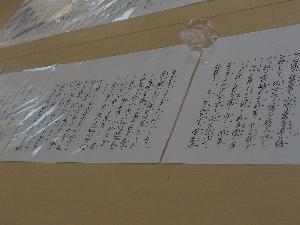 子どもが撮影した書道作品の写真です。
